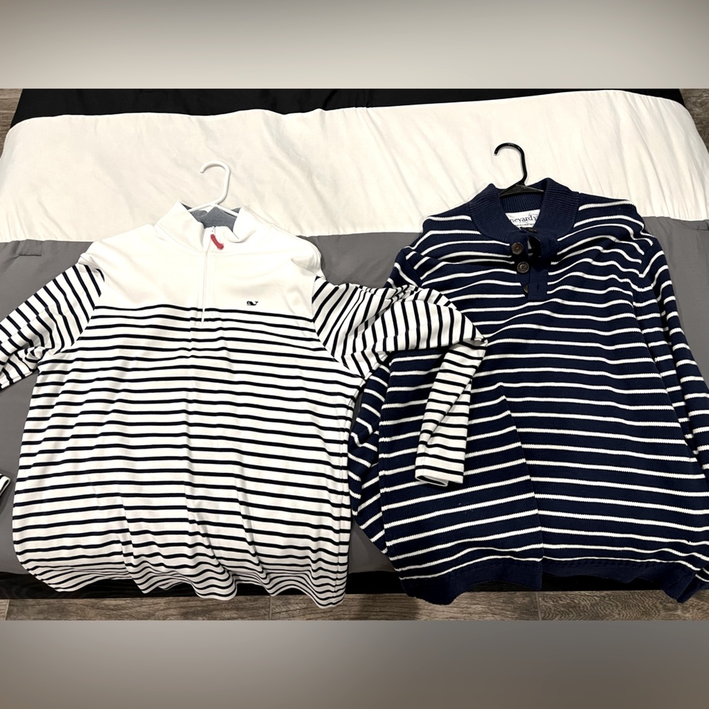 Lot of 2 Vineyard Vines pullovers. Large.